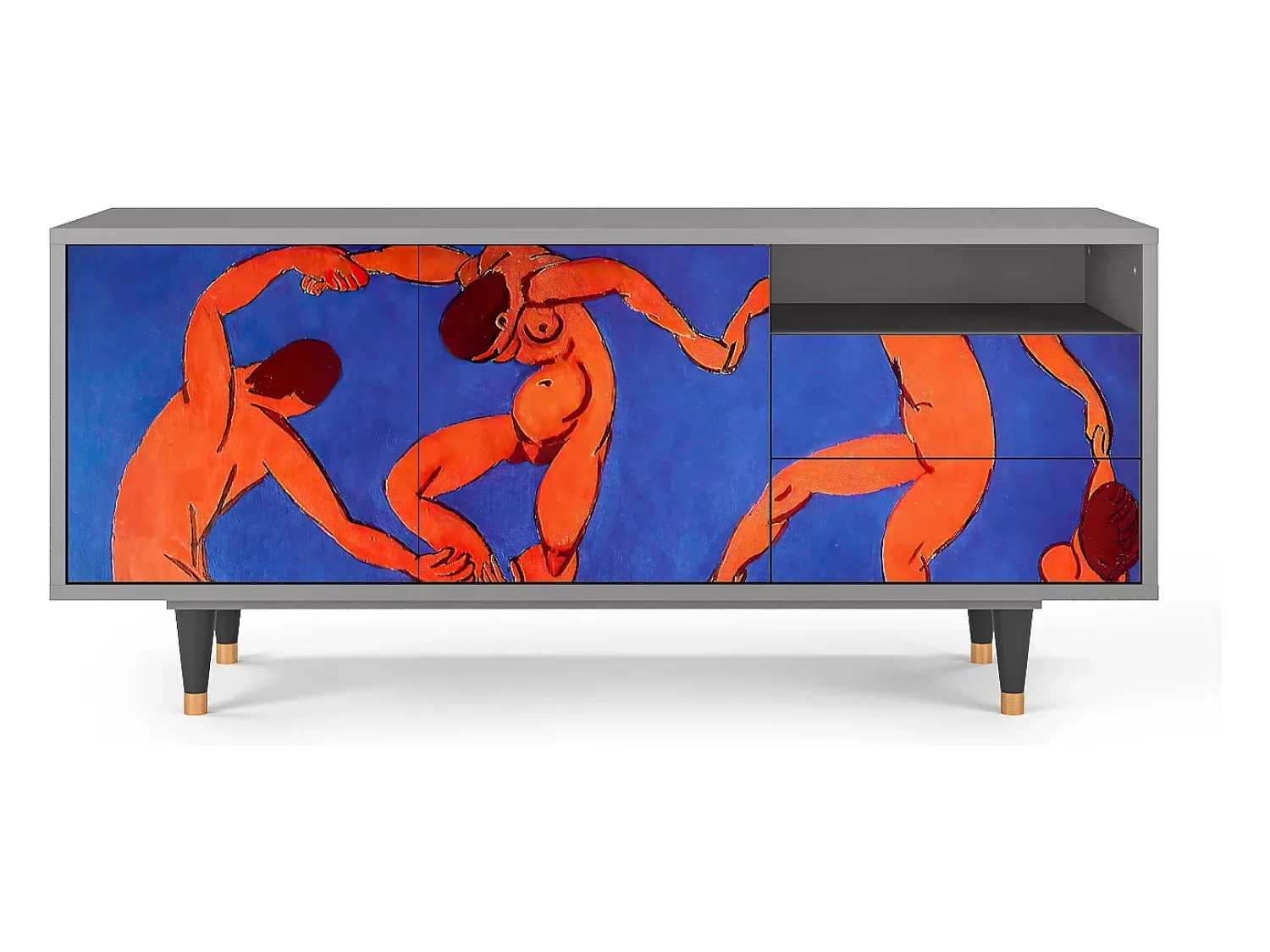 Clearance Mueble de TV - 125х56х41 cm - T7 - The Dance by Matisse , Cinza Cinzento