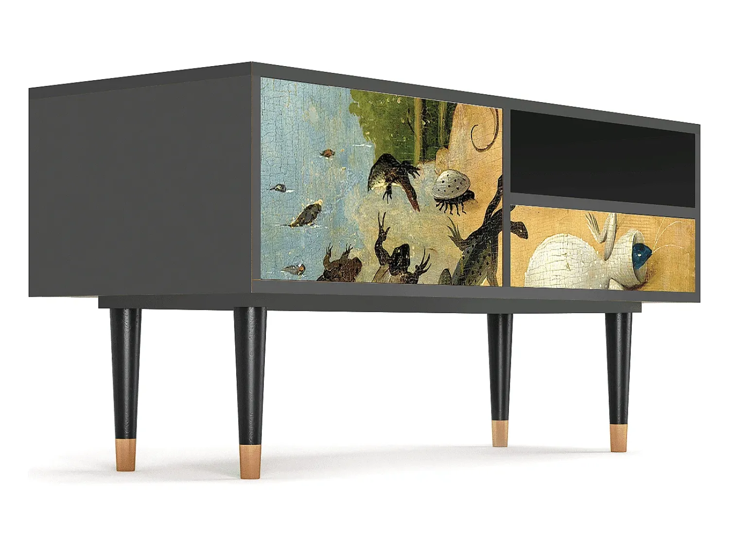 Móvel De Tv| Mueble de TV - 115х59х48 cm - T3 - The Garden by Bosch, Antracite Cinza antracite