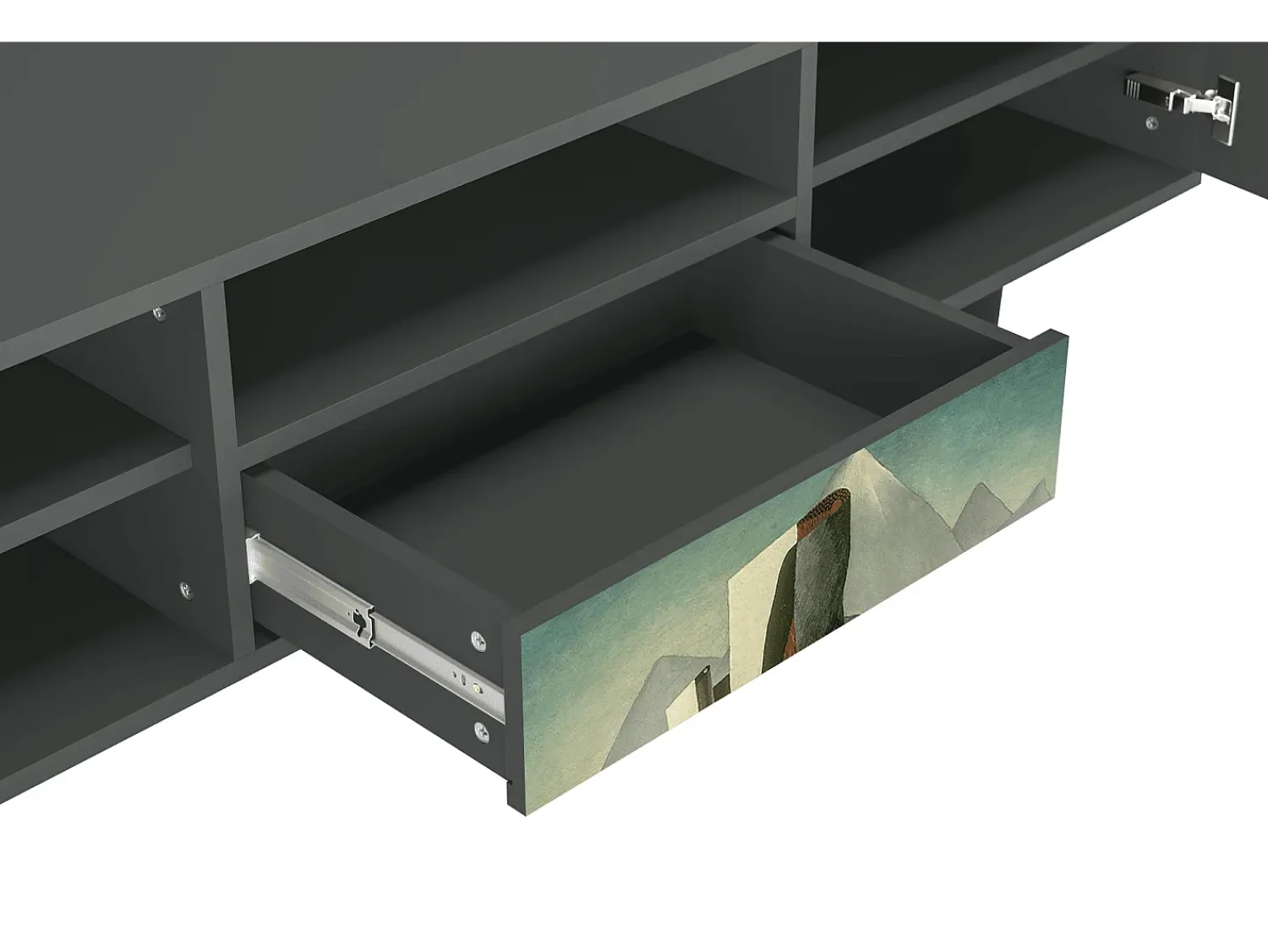 Mueble de TV - 170х59х41 cm - T6 - The Cubist Paintings , Antracite^ Móvel De Tv