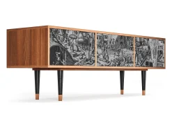 Móvel De Tv| Mueble de TV - 170х59х48 cm - T4 - The Festival of Saint, Nogueira Castanho