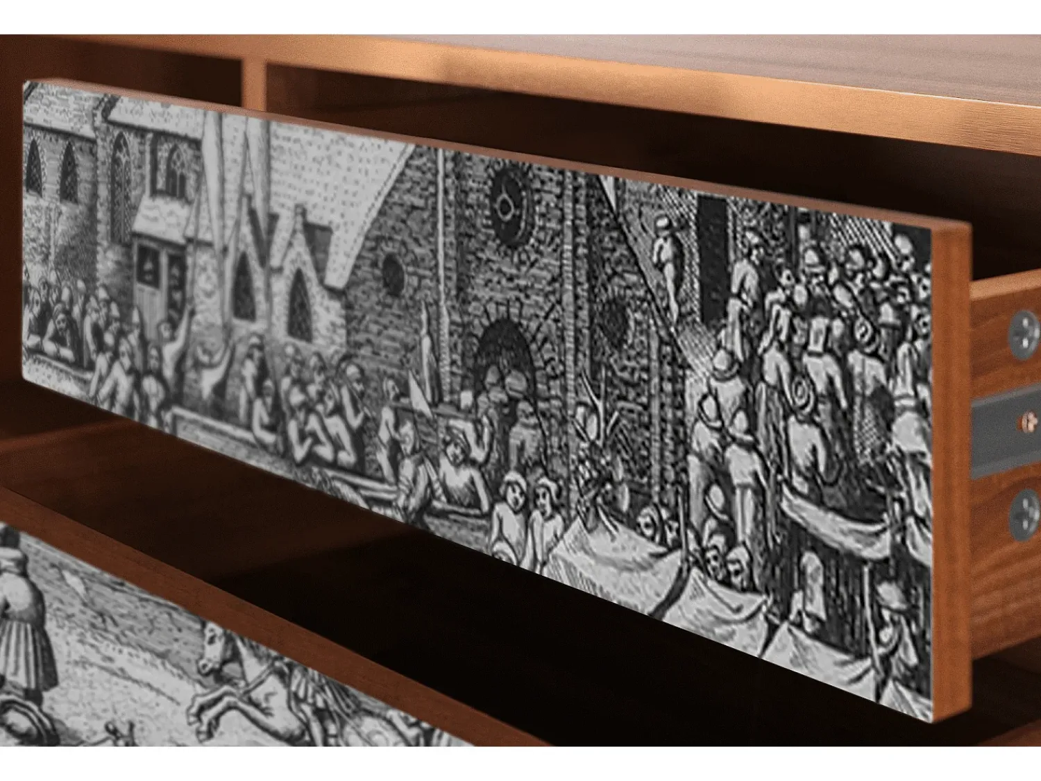 Móvel De Tv| Mueble de TV - 170х59х48 cm - T4 - The Festival of Saint, Nogueira Castanho
