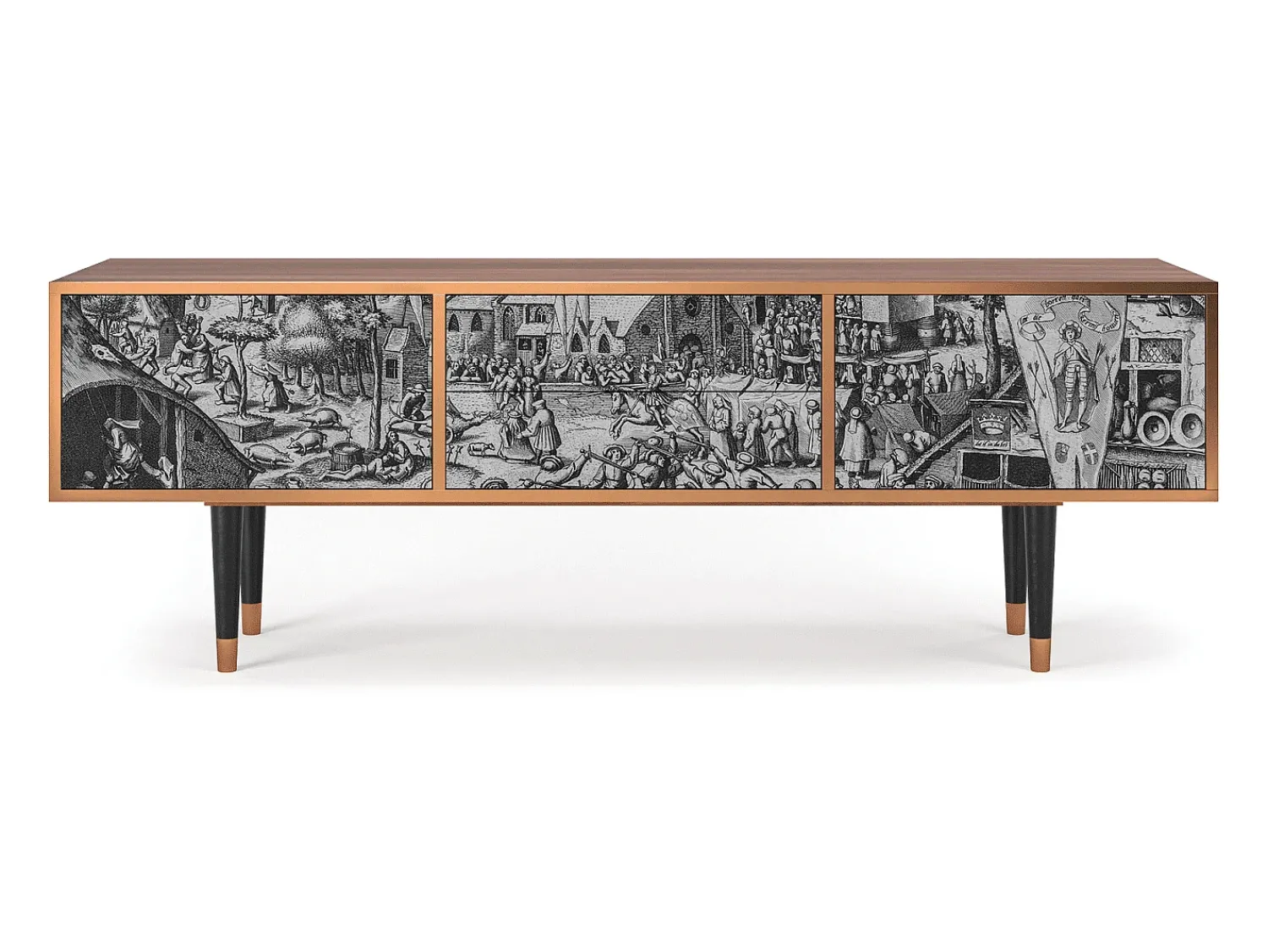 Móvel De Tv| Mueble de TV - 170х59х48 cm - T4 - The Festival of Saint, Nogueira Castanho