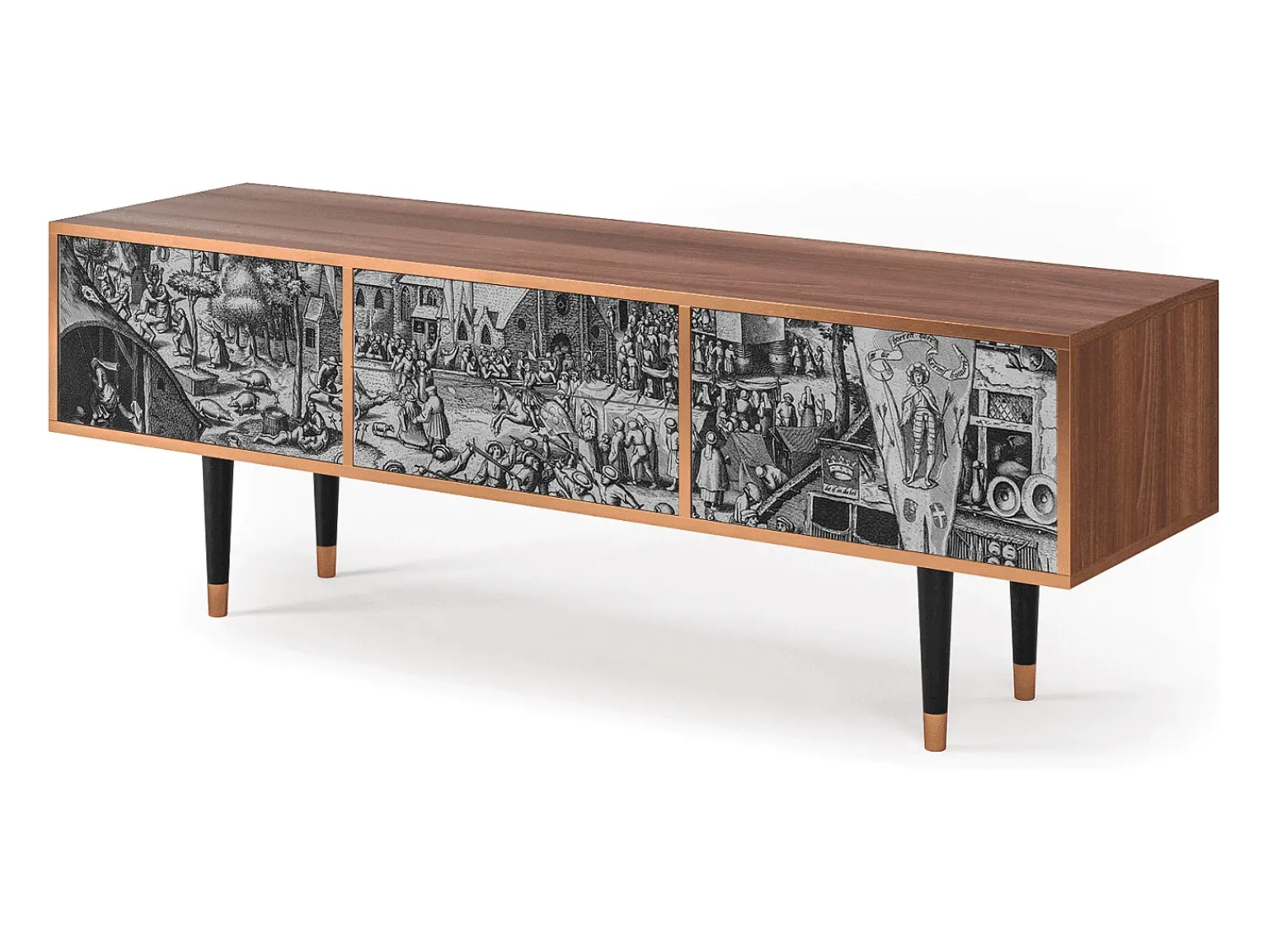 Móvel De Tv| Mueble de TV - 170х59х48 cm - T4 - The Festival of Saint, Nogueira Castanho