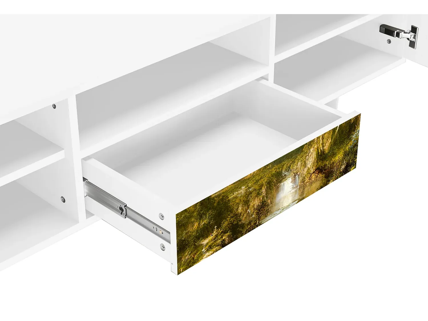 Online Mueble de TV - 170х59х41 cm - T6 - The Heart of the Andes , Branco Bege