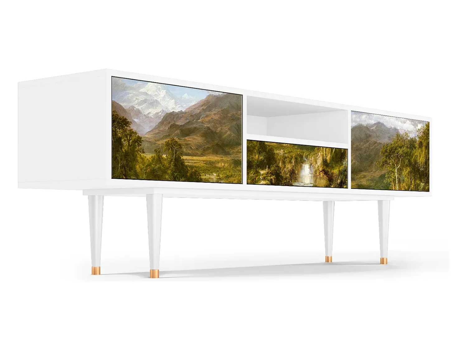 Online Mueble de TV - 170х59х41 cm - T6 - The Heart of the Andes , Branco Bege