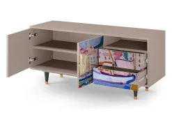 Móvel De Tv* Mueble de TV - 125х56х41 cm - T7 - The Port of Collioure , Latte Bege
