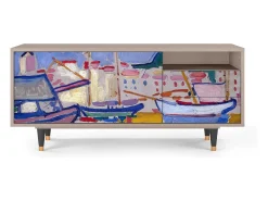Móvel De Tv* Mueble de TV - 125х56х41 cm - T7 - The Port of Collioure , Latte Bege