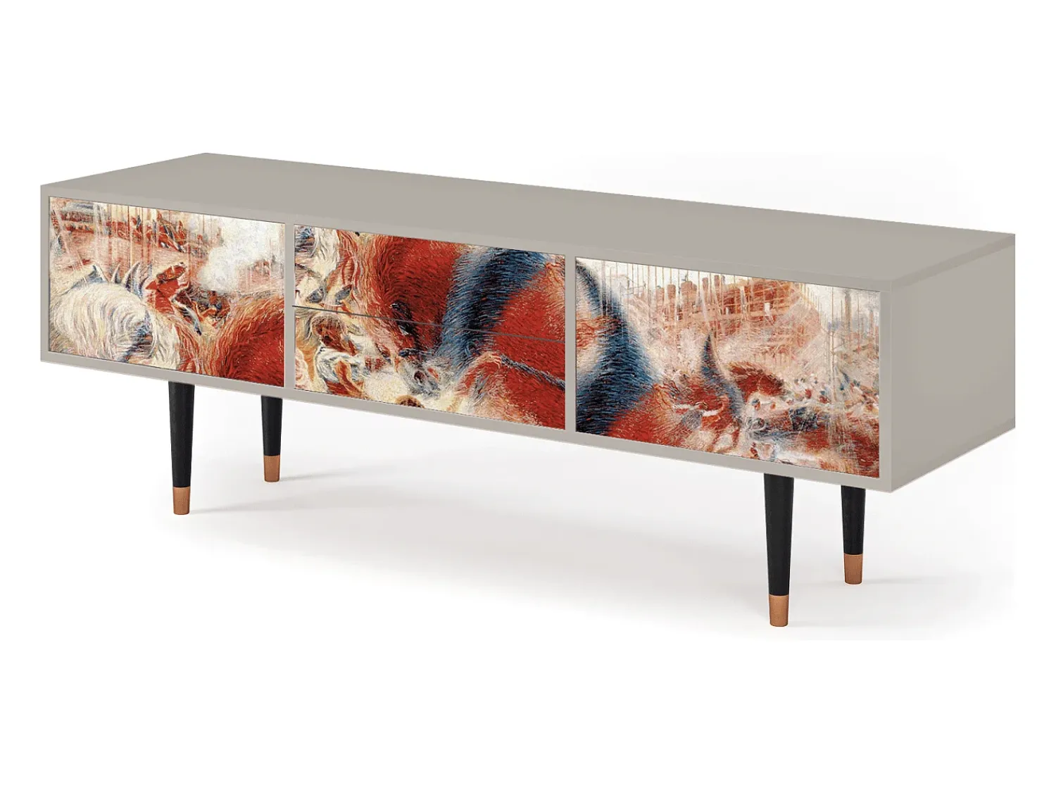 Móvel De Tv| Mueble de TV - 170х59х48 cm - T4 - The City Rises, Areia Bege