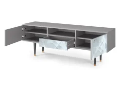 Móvel De Tv| Mueble de TV - 170х59х41 cm - T6 - The Onyx, Cinza Cinzento