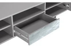 Móvel De Tv| Mueble de TV - 170х59х41 cm - T6 - The Onyx, Cinza Cinzento