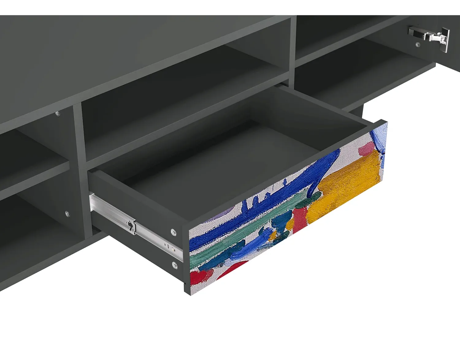 Mueble de TV - 170х59х41 cm - T6 - The Port of Collioure , Antracite^ Móvel De Tv