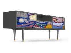 Mueble de TV - 170х59х41 cm - T6 - The Port of Collioure , Antracite^ Móvel De Tv