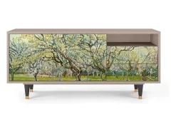 Móvel De Tv| Mueble de TV - 125х56х41 cm - T7 - The Branco Orchard, Latte Bege
