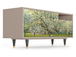 Móvel De Tv| Mueble de TV - 125х56х41 cm - T7 - The Branco Orchard, Latte Bege