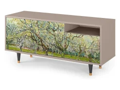 Móvel De Tv| Mueble de TV - 125х56х41 cm - T7 - The Branco Orchard, Latte Bege