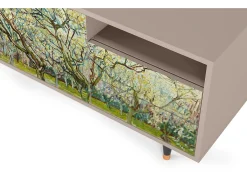 Móvel De Tv| Mueble de TV - 125х56х41 cm - T7 - The Branco Orchard, Latte Bege