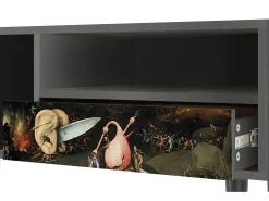 Clearance Mueble de TV - 115х59х48 cm - T3 - The Garden 2, Antracite Cinza antracite