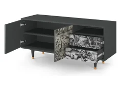 Móvel De Tv* Mueble de TV - 125х56х41 cm - T7 - The Temptation, Antracite Cinza antracite