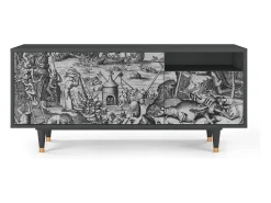 Móvel De Tv* Mueble de TV - 125х56х41 cm - T7 - The Temptation, Antracite Cinza antracite