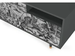 Móvel De Tv* Mueble de TV - 125х56х41 cm - T7 - The Temptation, Antracite Cinza antracite