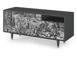 Móvel De Tv* Mueble de TV - 125х56х41 cm - T7 - The Temptation, Antracite Cinza antracite