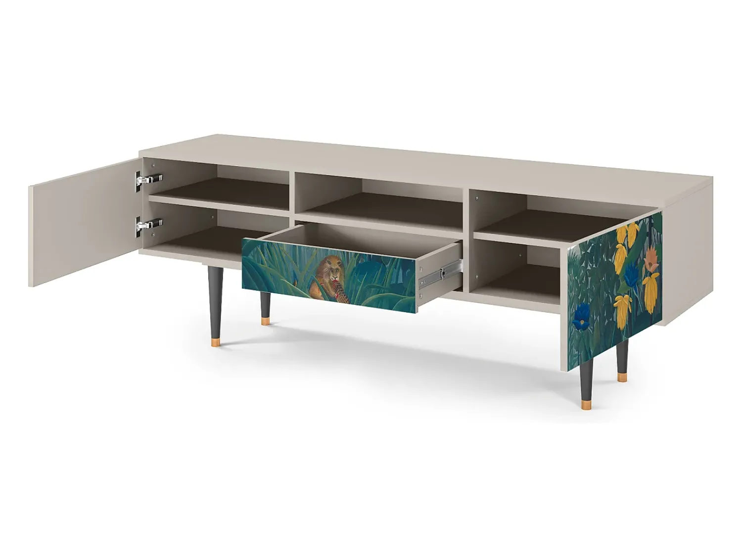 Móvel De Tv| Mueble de TV - 170х59х41 cm - T6 - The Repast of the Lion, Areia Bege