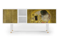 Online Mueble de TV - 150х69х41 cm - T5 - The Kiss by Klimt , Branco Bege
