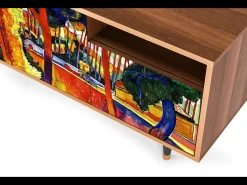 New Mueble de TV - 125х56х41 cm - T7 - The Turning Road, Nogueira Castanho