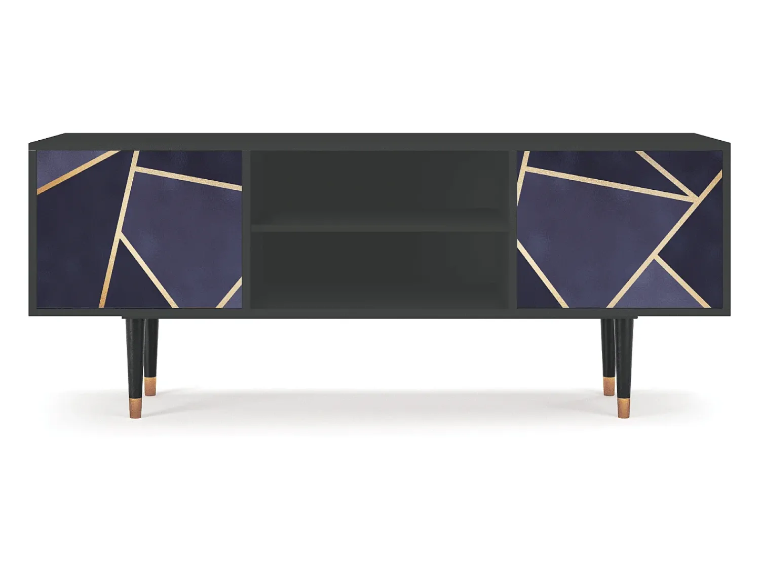 Online Mueble de TV - 170х69х48 cm - T2 - The Amethyst, Antracite Cinza antracite