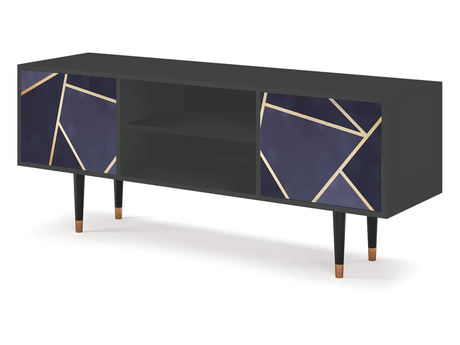 Online Mueble de TV - 170х69х48 cm - T2 - The Amethyst, Antracite Cinza antracite