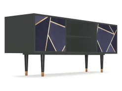 Online Mueble de TV - 170х69х48 cm - T2 - The Amethyst, Antracite Cinza antracite