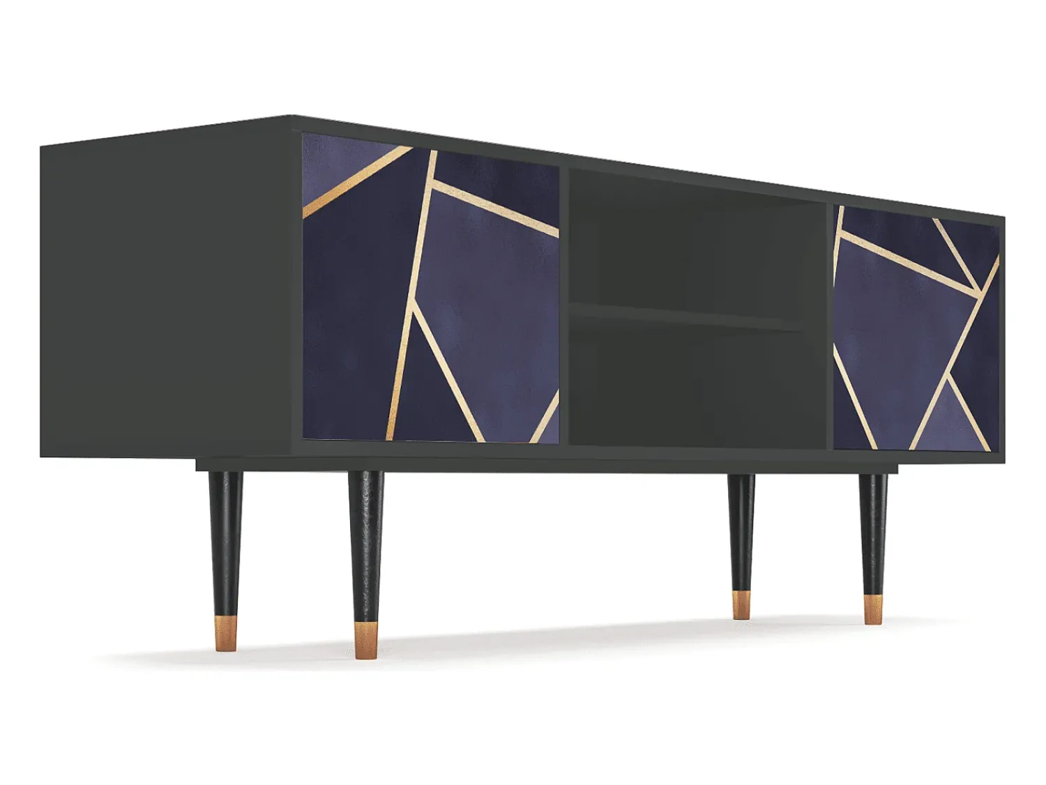 Online Mueble de TV - 170х69х48 cm - T2 - The Amethyst, Antracite Cinza antracite