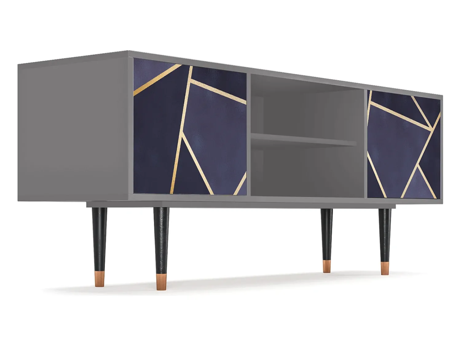 Mueble de TV - 170х69х48 cm - T2 - The Amethyst, Cinza^ Móvel De Tv