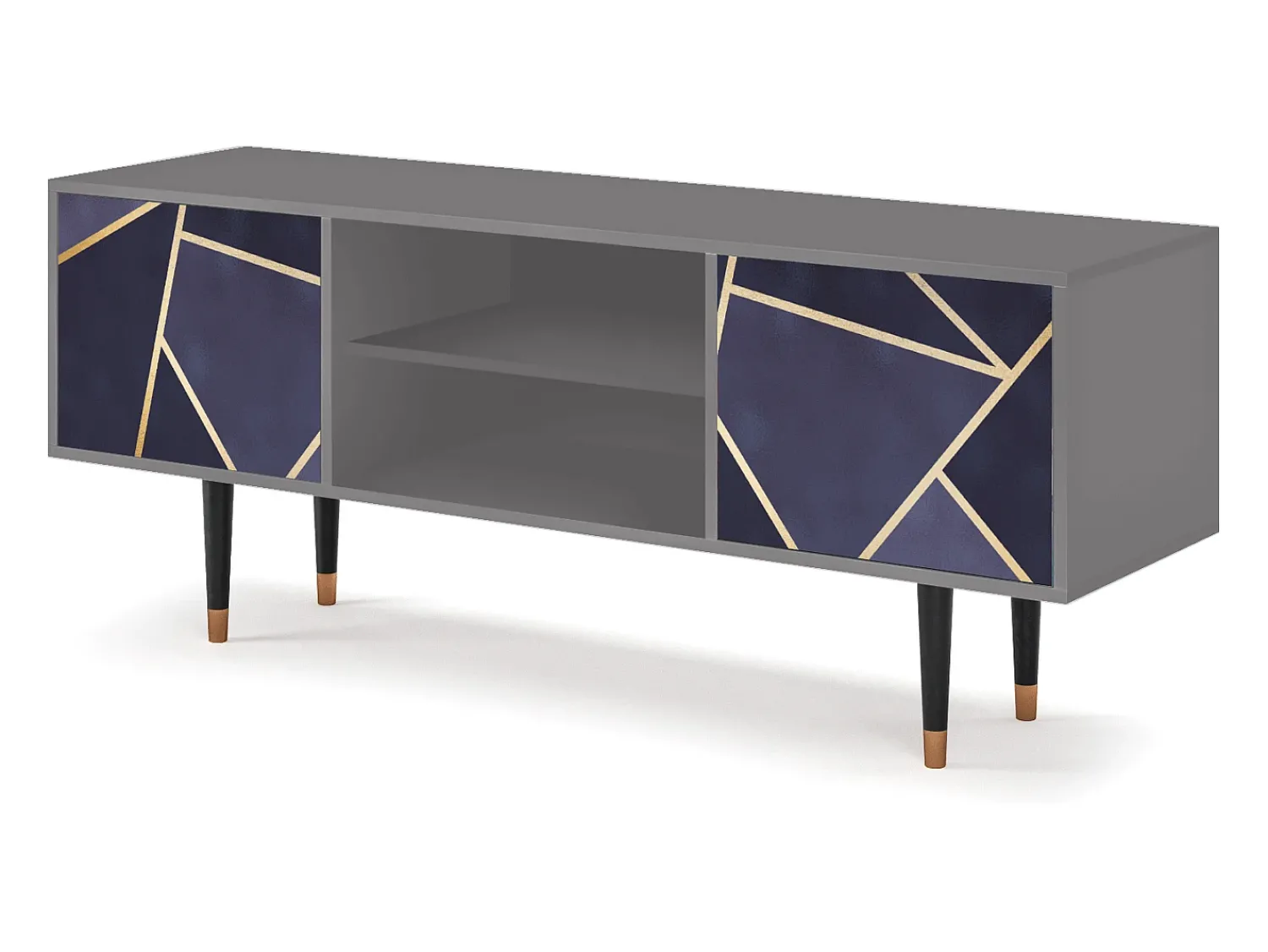 Mueble de TV - 170х69х48 cm - T2 - The Amethyst, Cinza^ Móvel De Tv