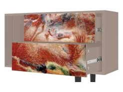 Móvel De Tv| Mueble de TV - 170х69х48 cm - T1 - The City Rises, Latte Bege
