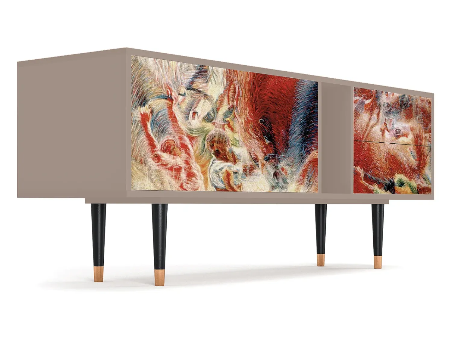 Móvel De Tv| Mueble de TV - 170х69х48 cm - T1 - The City Rises, Latte Bege