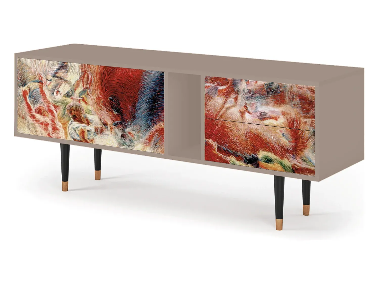 Móvel De Tv| Mueble de TV - 170х69х48 cm - T1 - The City Rises, Latte Bege