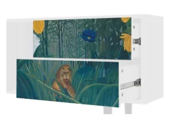 Best Mueble de TV - 170х69х48 cm - T1 - The Repast of the Lion, Branco Bege