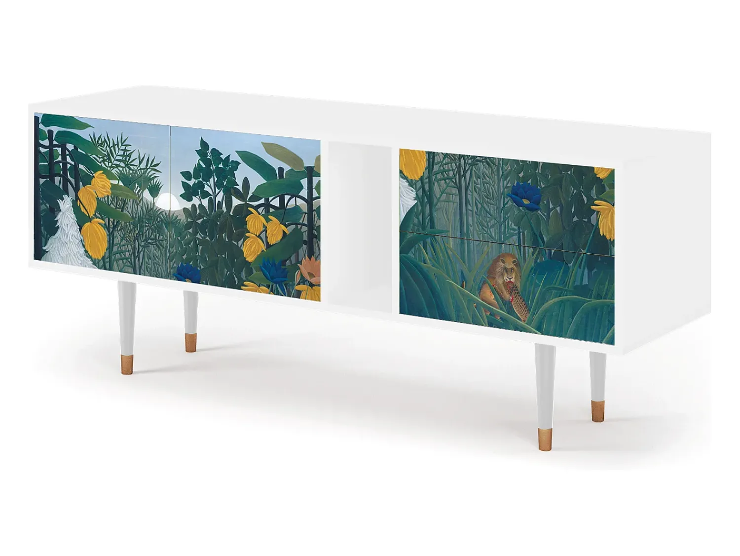 Best Mueble de TV - 170х69х48 cm - T1 - The Repast of the Lion, Branco Bege