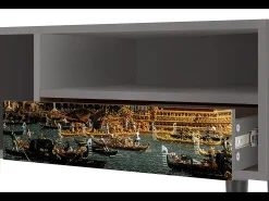 Discount Mueble de TV - 115х59х48 cm - T3 - The Bucintoro, Cinza Cinzento