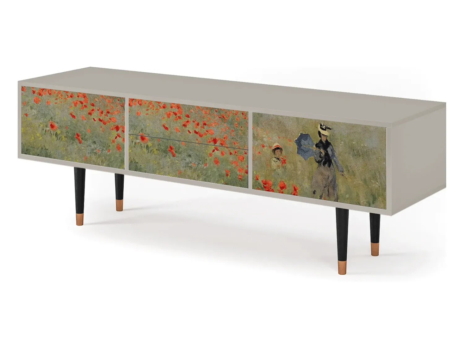 Online Mueble de TV - 170х59х48 cm - T4 - The Poppy Field , Areia Bege