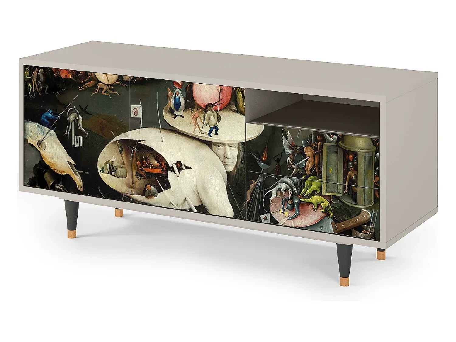 Móvel De Tv| Mueble de TV - 125х56х41 cm - T7 - The Garden 2, Areia Bege