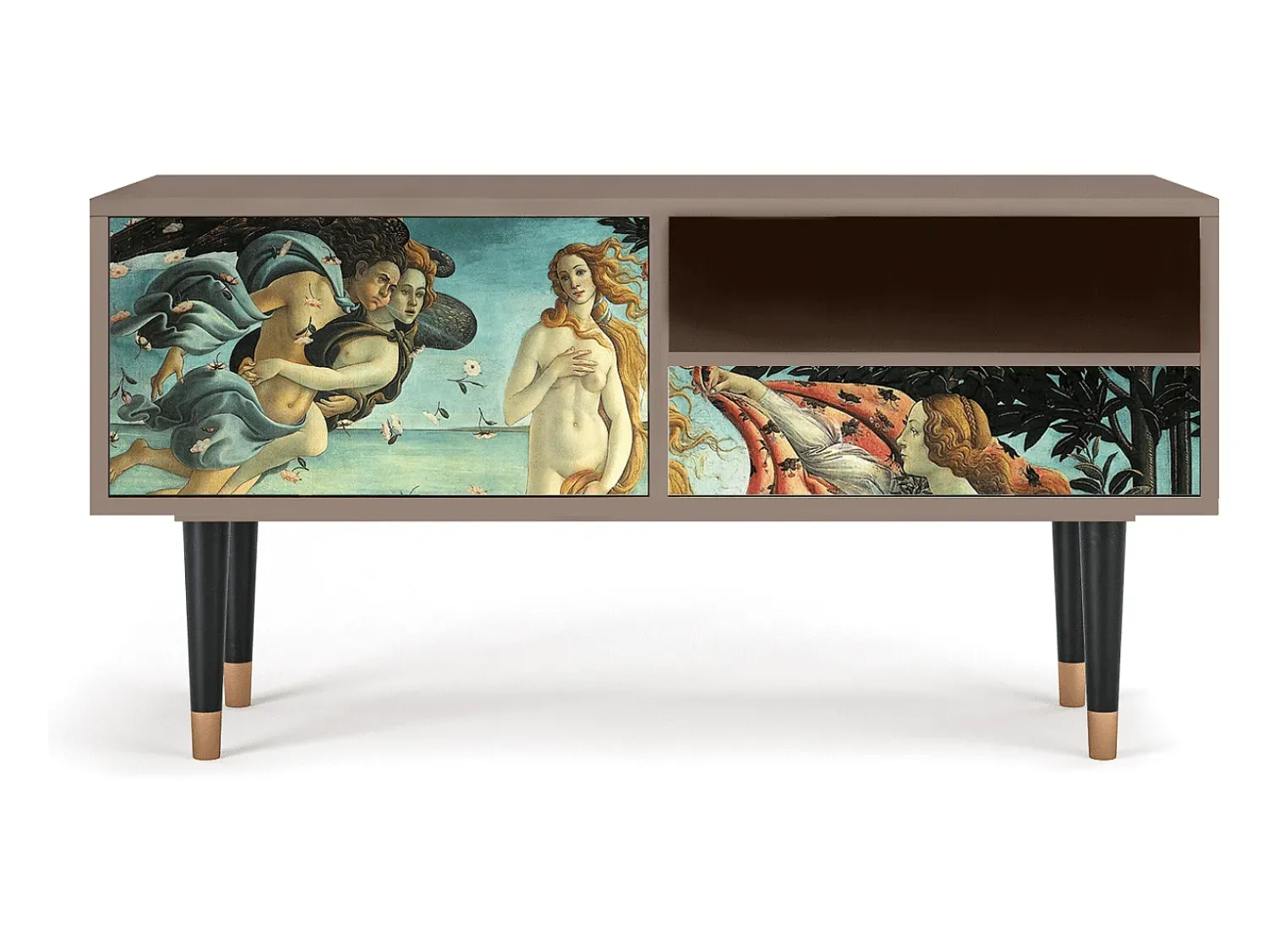 Móvel De Tv* Mueble de TV - 115х59х48 cm - T3 - The Birth of Venus, Latte Bege