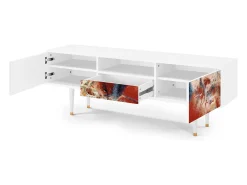 Best Mueble de TV - 170х59х41 cm - T6 - The City Rises, Branco Bege
