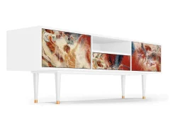 Best Mueble de TV - 170х59х41 cm - T6 - The City Rises, Branco Bege