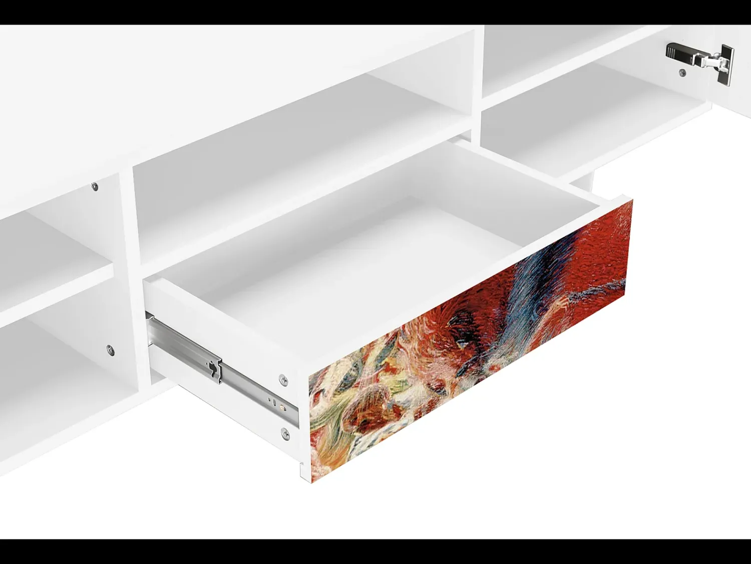 Best Mueble de TV - 170х59х41 cm - T6 - The City Rises, Branco Bege