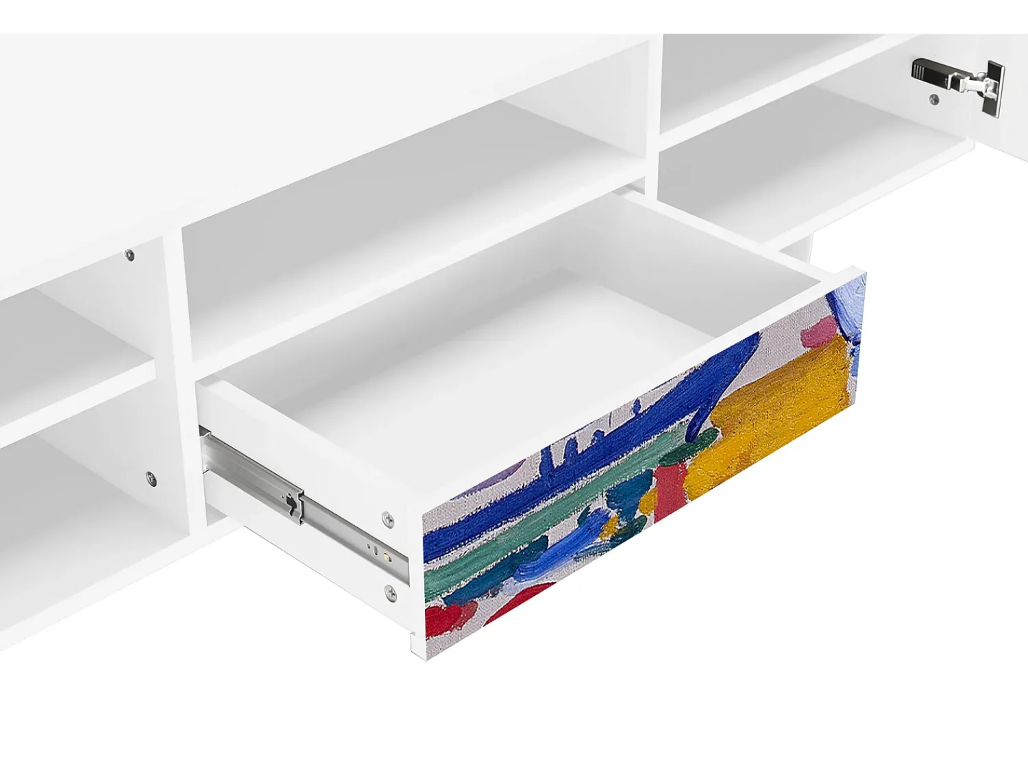 Mueble de TV - 170х59х41 cm - T6 - The Port of Collioure , Branco^ Móvel De Tv