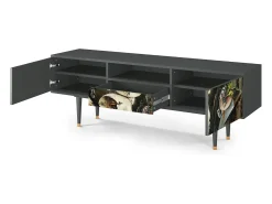 Móvel De Tv* Mueble de TV - 170х59х41 cm - T6 - The Garden 2, Antracite Cinza antracite