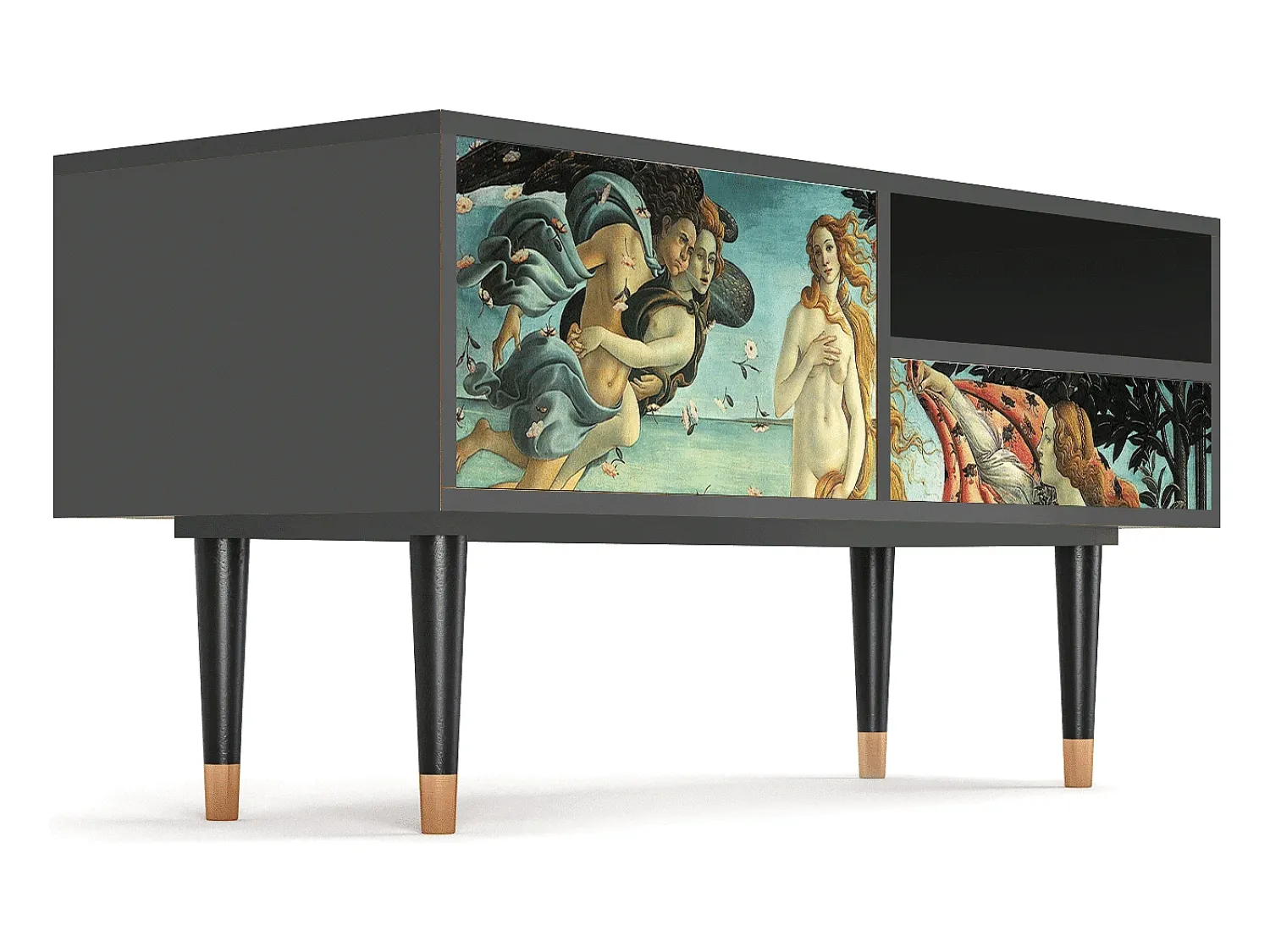 Mueble de TV - 115х59х48 cm - T3 - The Birth of Venus, Antracite^ Móvel De Tv