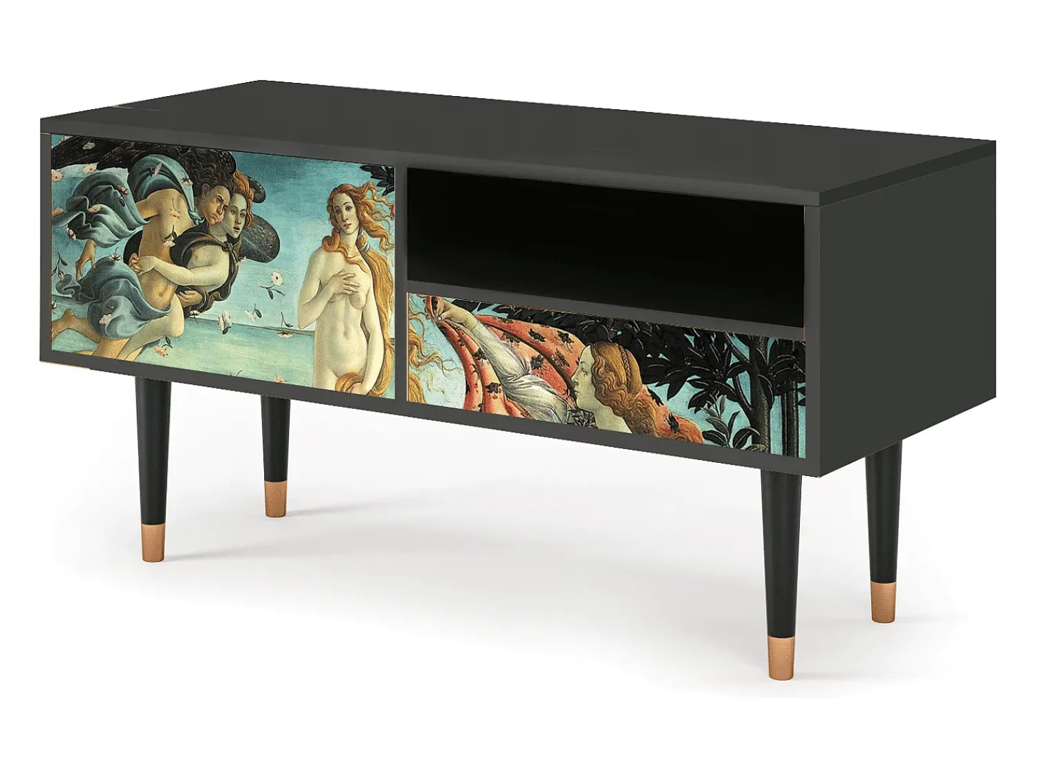 Mueble de TV - 115х59х48 cm - T3 - The Birth of Venus, Antracite^ Móvel De Tv